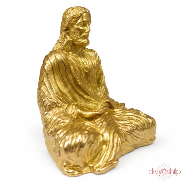 Gold_Jesus_Christ_Brass_Seated_Meditation_Idol_For_Home_Decor