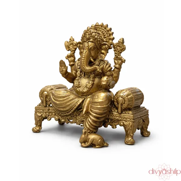 Gold_Resin_Ganesha_Idol_For_Home_Decor