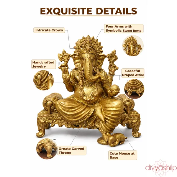 Gold_Resin_Ganesha_Idol_For_Home_Decor