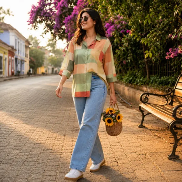 Orange_Multicolor_Rayon_Casual_Shirt_For_Women