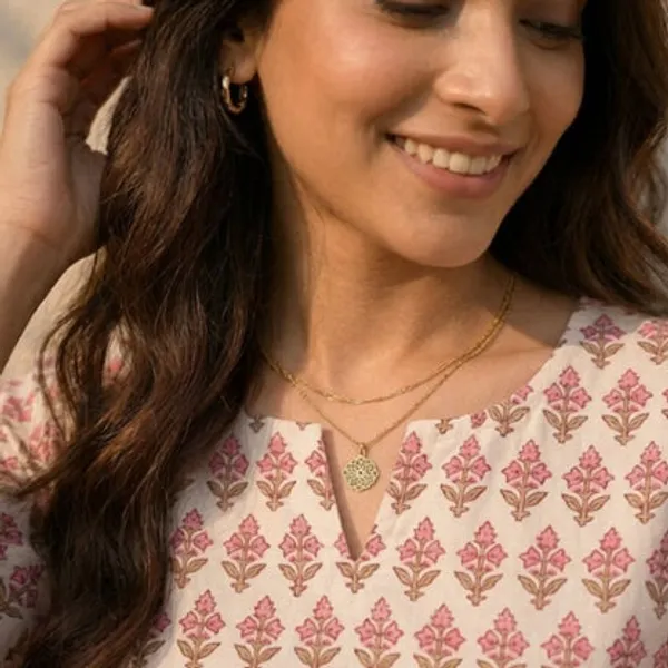 Pink_Cotton_Printed_Short_Kurti_For_Women