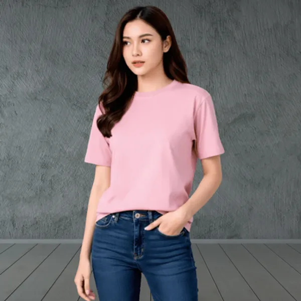 Pink_Cotton_Lycra_Oversized_T_Shirt_For_Women