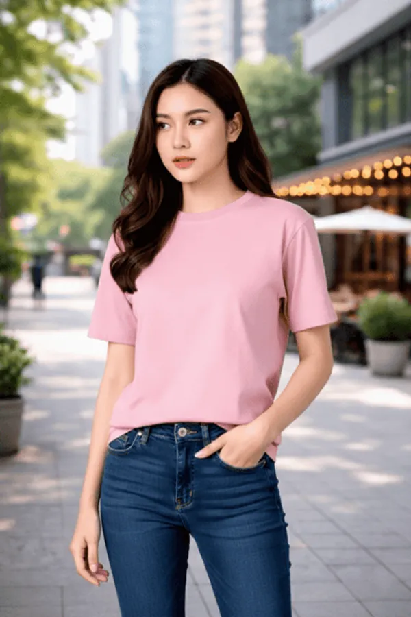 Pink_Cotton_Lycra_Oversized_T_Shirt_For_Women