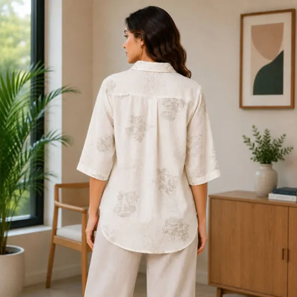 Off_White_Cotton_Linen_Casual_Top_For_Women