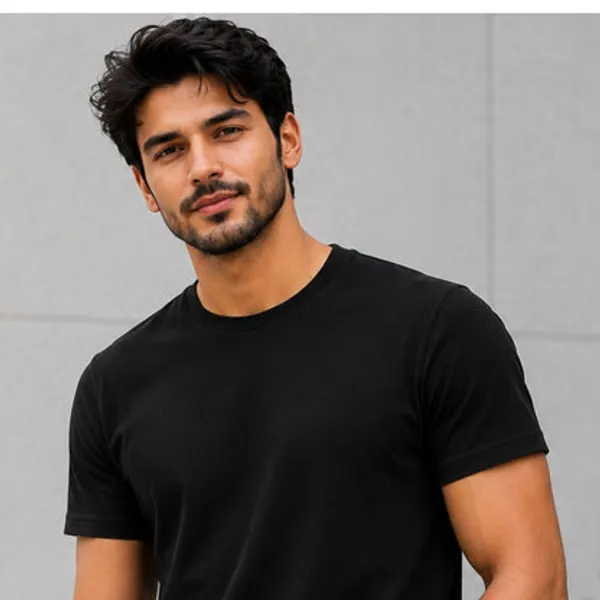 Black_Cotton_Lycra_Oversized_T_Shirt_For_Men