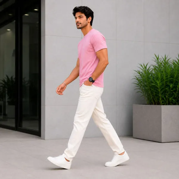 Pink_Cotton_Lycra_Oversized_T_Shirt_For_Men
