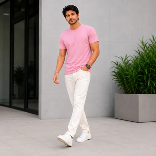 Pink_Cotton_Lycra_Oversized_T_Shirt_For_Men