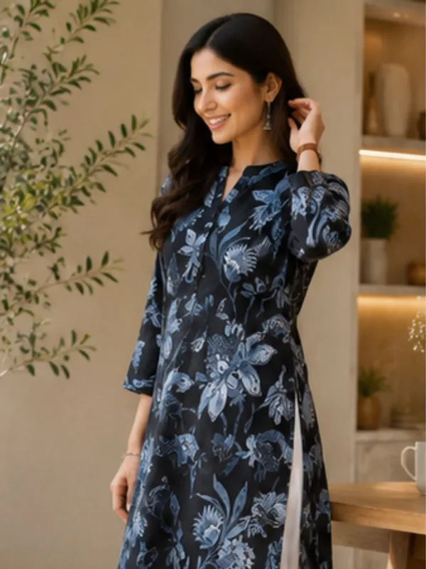 Blue_Black_Printed_Rayon_kurti