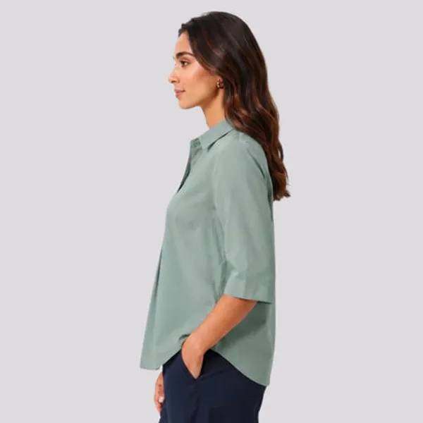 Sage_Green_Cotton_Linen_Collared_Top_For_Women
