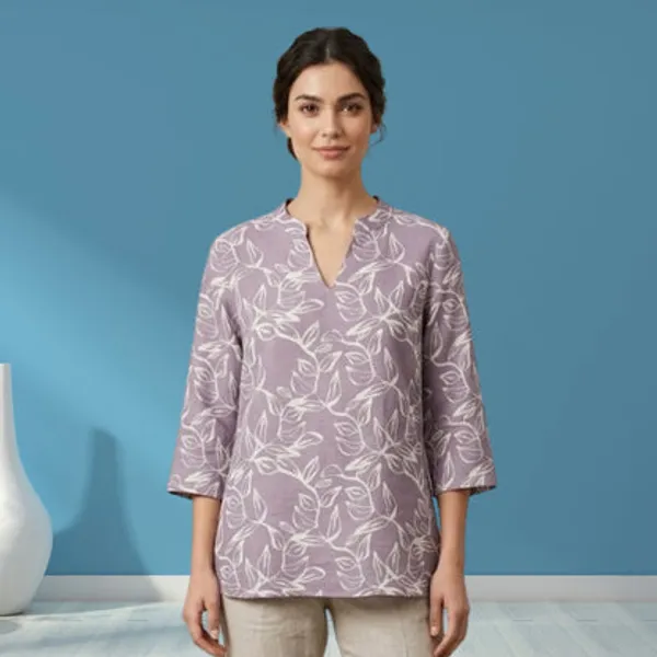 Lavender_Cotton_Short_Kurti_For_Women