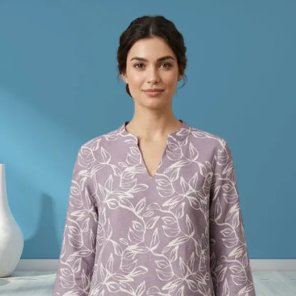 Lavender_Cotton_Short_Kurti_For_Women
