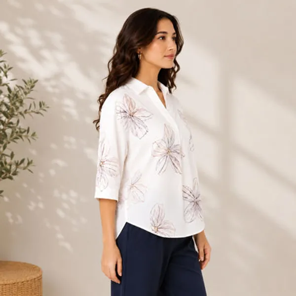 Off_White_Cotton_Linen_Floral_Print_Top_For_Women
