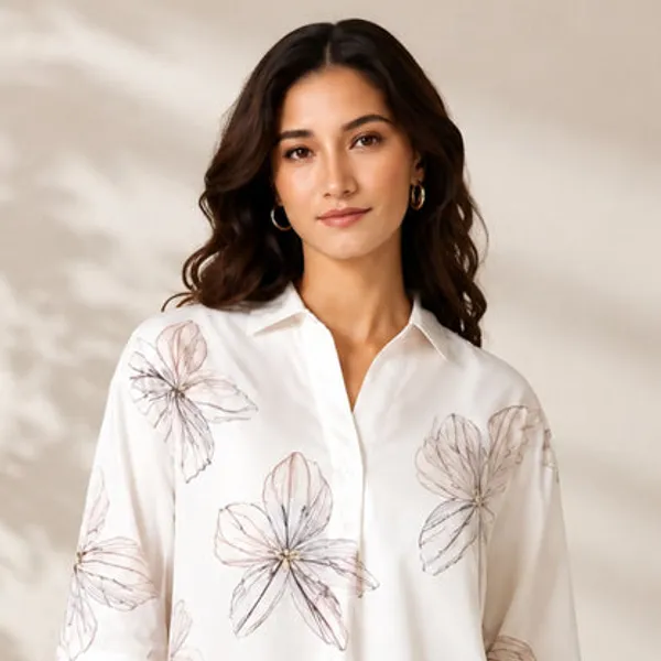 Off_White_Cotton_Linen_Floral_Print_Top_For_Women