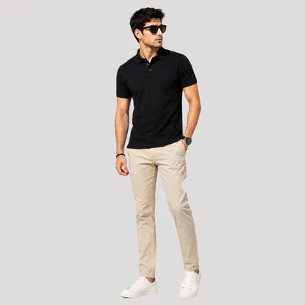 Black_Cotton_Polyester_Polo_T_Shirt_For_Men