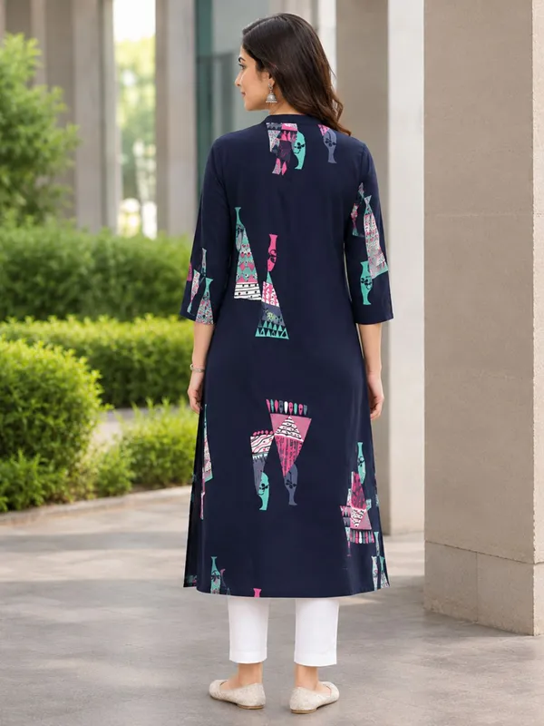 Navy_Blue_Printed_Straight_kurti