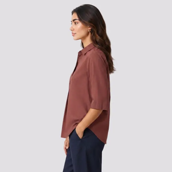 Maroon_Cotton_Linen_Solid_Top_For_Women