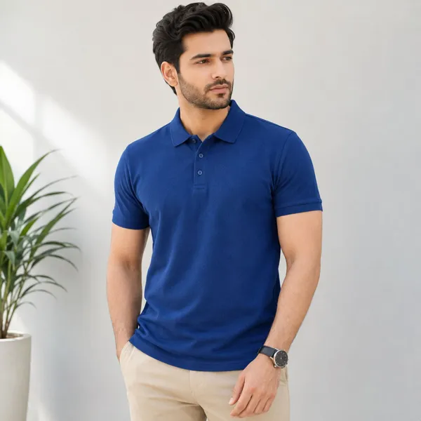 Navy_Blue_Cotton_Polyester_Polo_T_Shirt_For_Men