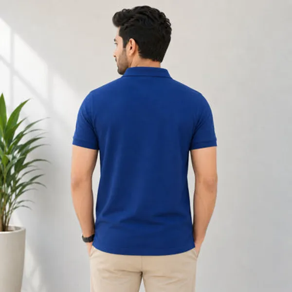 Navy_Blue_Cotton_Polyester_Polo_T_Shirt_For_Men
