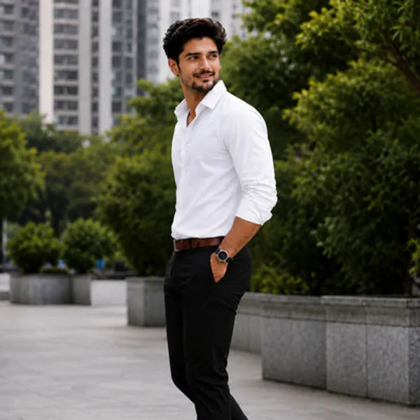 White_Cotton_Solid_Shirt_For_Men