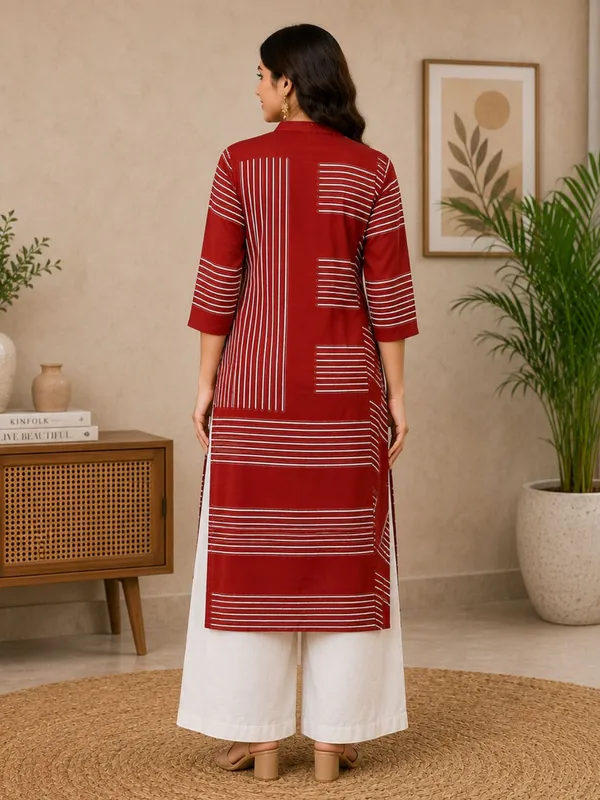 Wine_Printed_Rayon_kurti