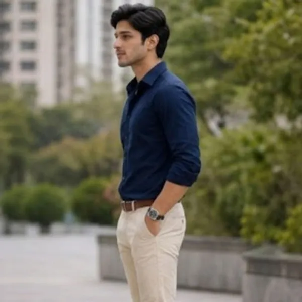 Navy_Blue_Cotton_Shirt_For_Men