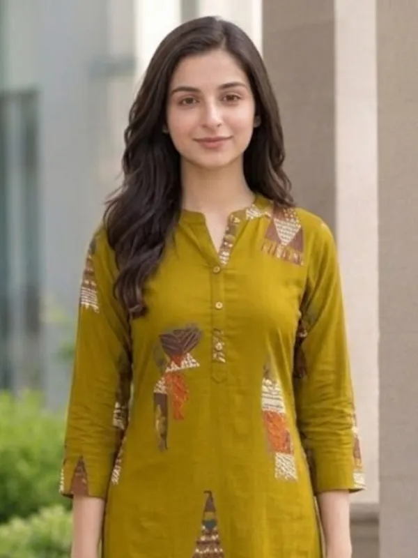 Yellow_Printed_Rayon_kurti
