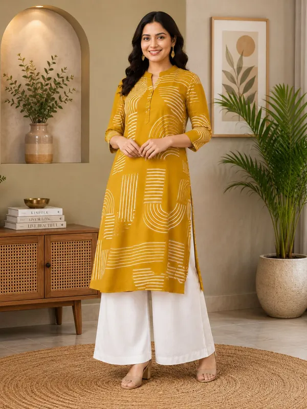 Yellow_Rayon_kurti
