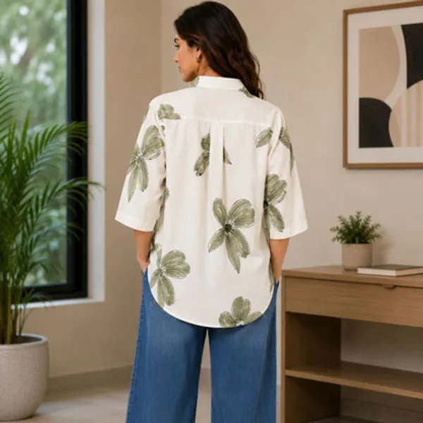 Off_White_Cotton_Linen_Floral_Print_Top_For_Women