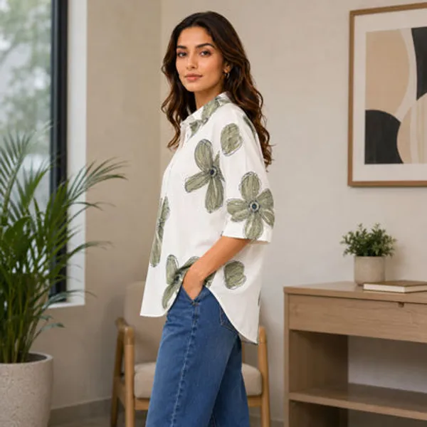 Off_White_Cotton_Linen_Floral_Print_Top_For_Women