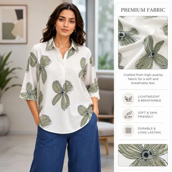 Off_White_Cotton_Linen_Floral_Print_Top_For_Women