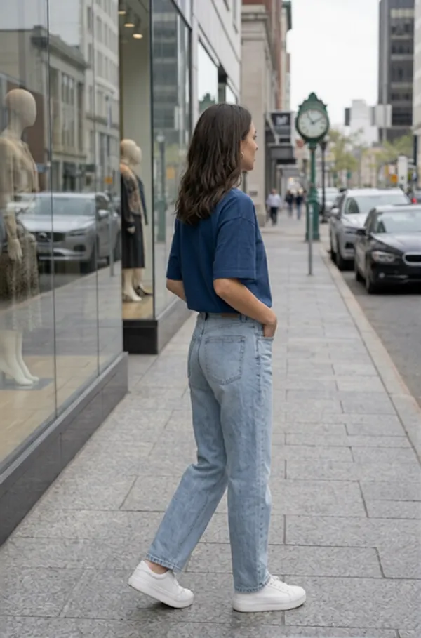 Navy_Cotton_Lycra_Oversized_T_Shirt_For_Women