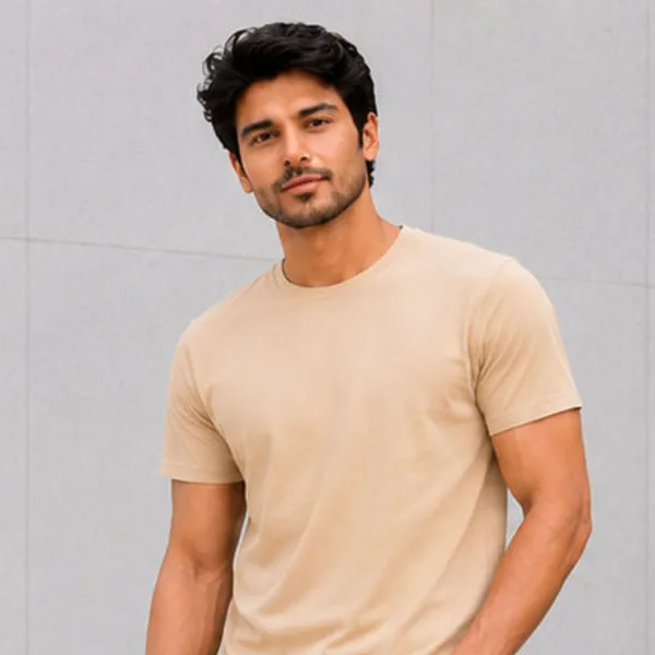 Beige_Cotton_Lycra_Oversized_T_Shirt_For_Men