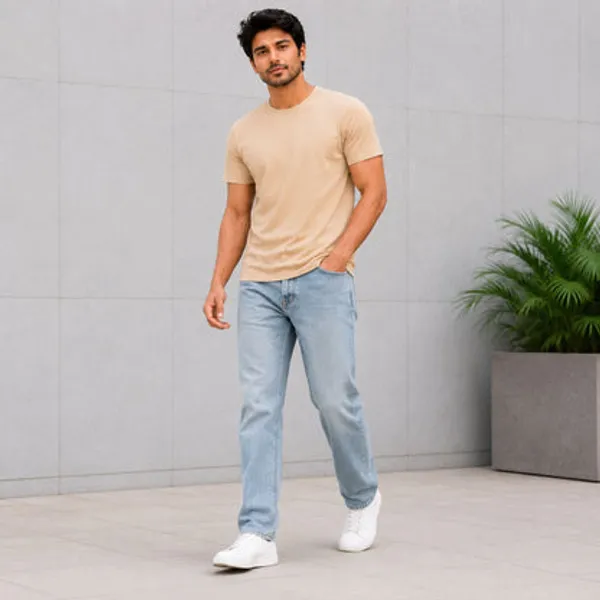 Beige_Cotton_Lycra_Oversized_T_Shirt_For_Men