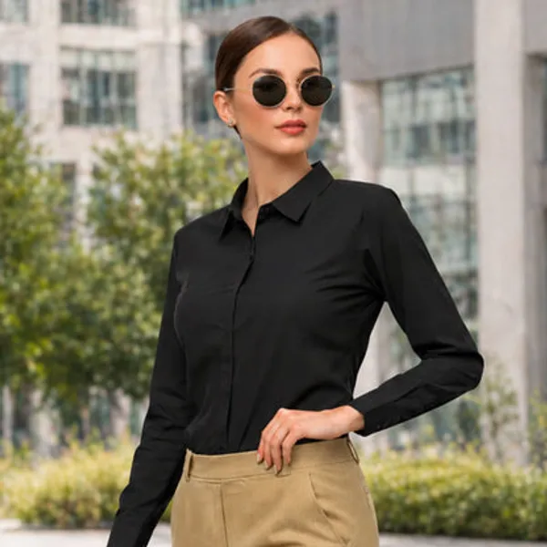 Black_Cotton_Formal_Shirt_For_Women
