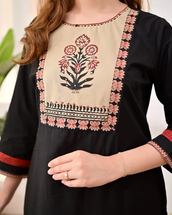 Black_Cotton_Straight_Kurta_Pant_Dupatta_Set_For_Women