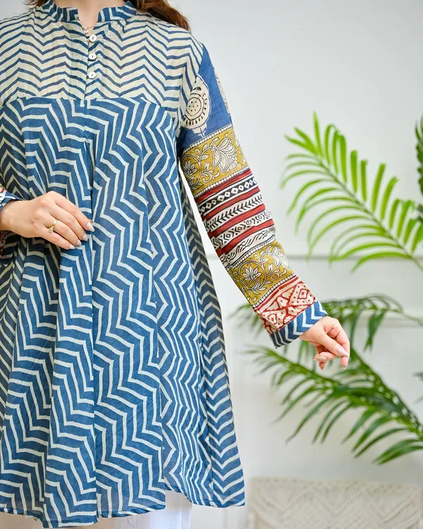 Blue_Printed_A-Line_Kurta_Set_for_Women