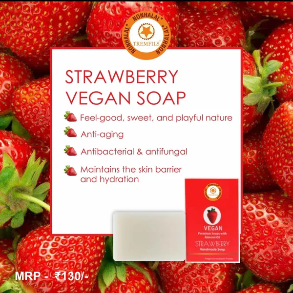 Strawberry_Almond_Oil_Vitamin_E_Vegan_Handmade_Soap_-_Pack_Of_2
