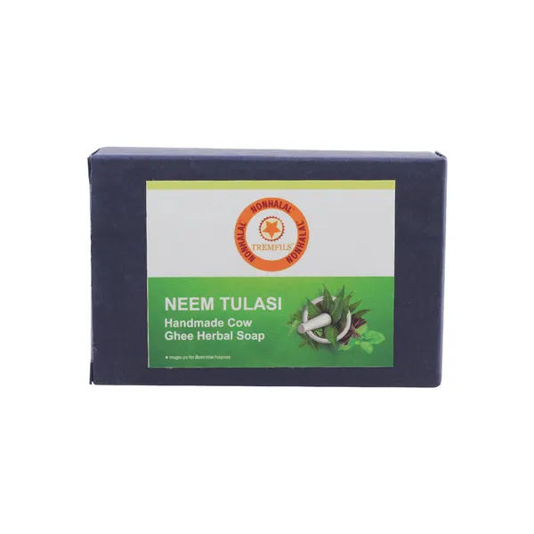 Neem_Tulasi_Cow_Ghee_Antibacterial_Handmade_Herbal_Soap_100G_-_Pack_Of_2