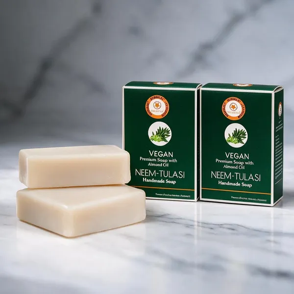 Neem_Tulasi_Vegan_Almond_Oil_Vitamin_E_Handmade_Soap_-_Pack_Of_2