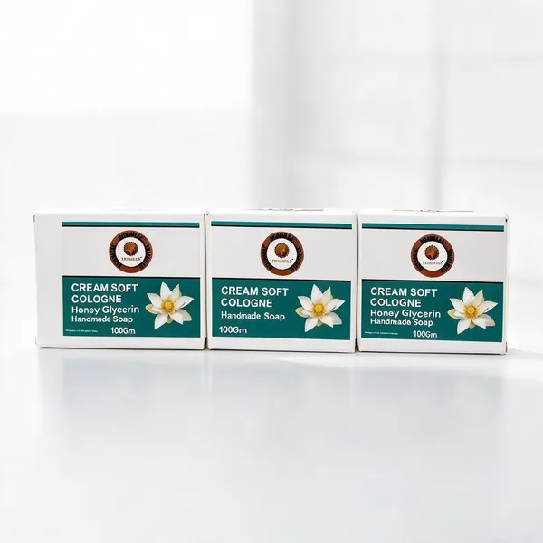 Cream_Soft_Cologne_Honey_Glycerin_Handmade_Soap_100Gm_-_Pack_Of_3
