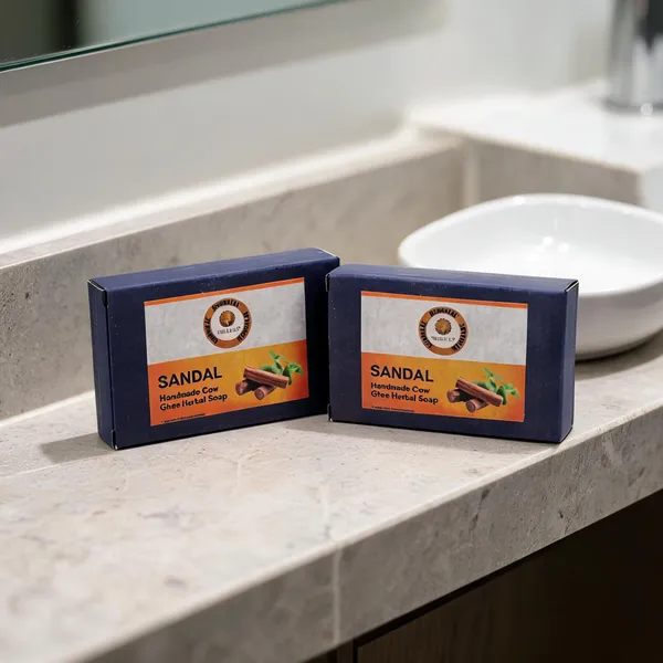 Sandalwood_Cow_Ghee_Moisturising_Herbal_Soap_100Gm_-_Pack_Of_2