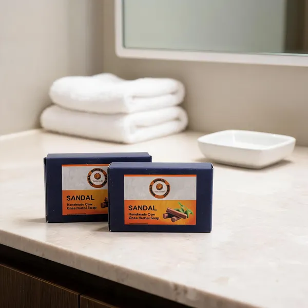 Sandalwood_Cow_Ghee_Moisturising_Herbal_Soap_100Gm_-_Pack_Of_2