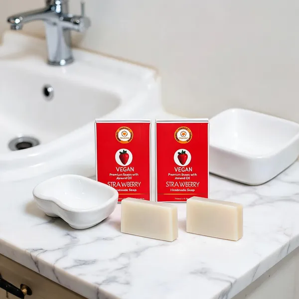 Strawberry_Almond_Oil_Vitamin_E_Vegan_Handmade_Soap_-_Pack_Of_2