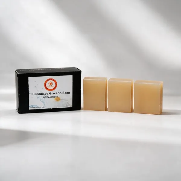 Cream_Soft_Aloe_Vera_Honey_Glycerin_Handmade_Soap_100G_-_Pack_Of_3