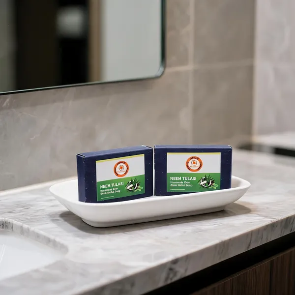 Neem_Tulasi_Cow_Ghee_Antibacterial_Handmade_Herbal_Soap_100G_-_Pack_Of_2