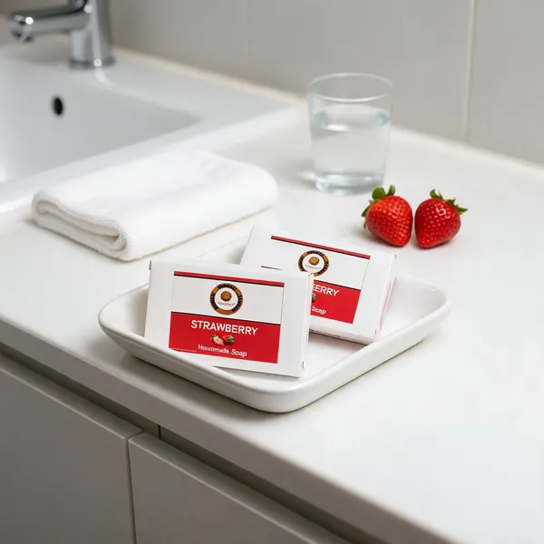 Strawberry_Antioxidant_Vitamin_E_Handmade_Soap_100Gm_-_Pack_Of_2