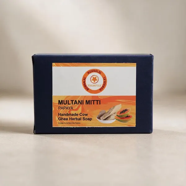 Multani_Mitti_Papaya_Cow_Ghee_Herbal_Handmade_Soap_-_Pack_Of_2