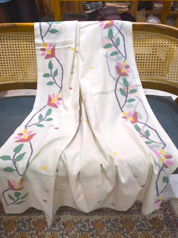White_Cotton_Floral_Saree_for_Women
