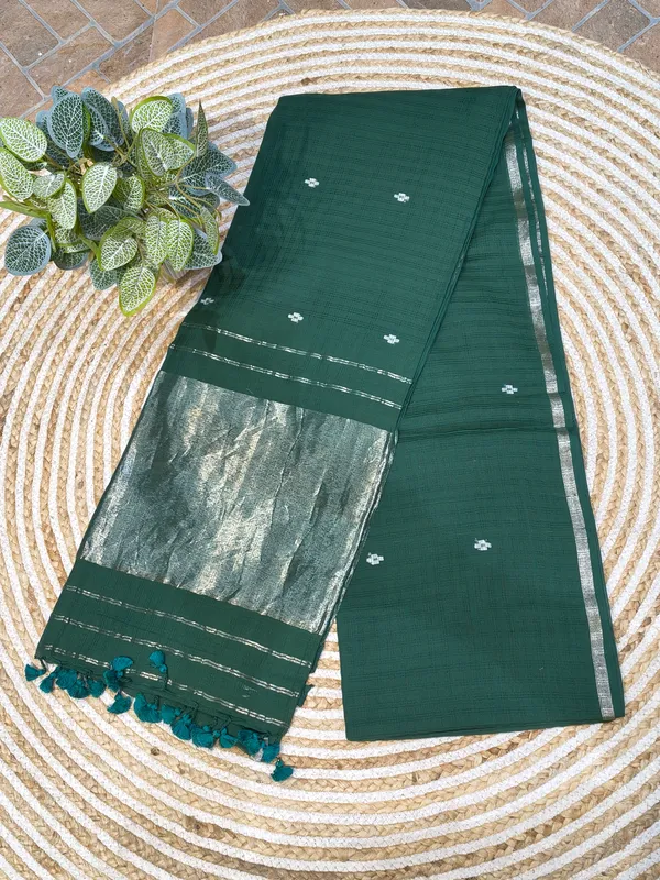 Green_Kota_Doria_Saree_for_Women