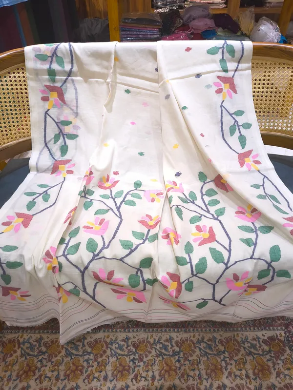 White_Cotton_Floral_Saree_for_Women